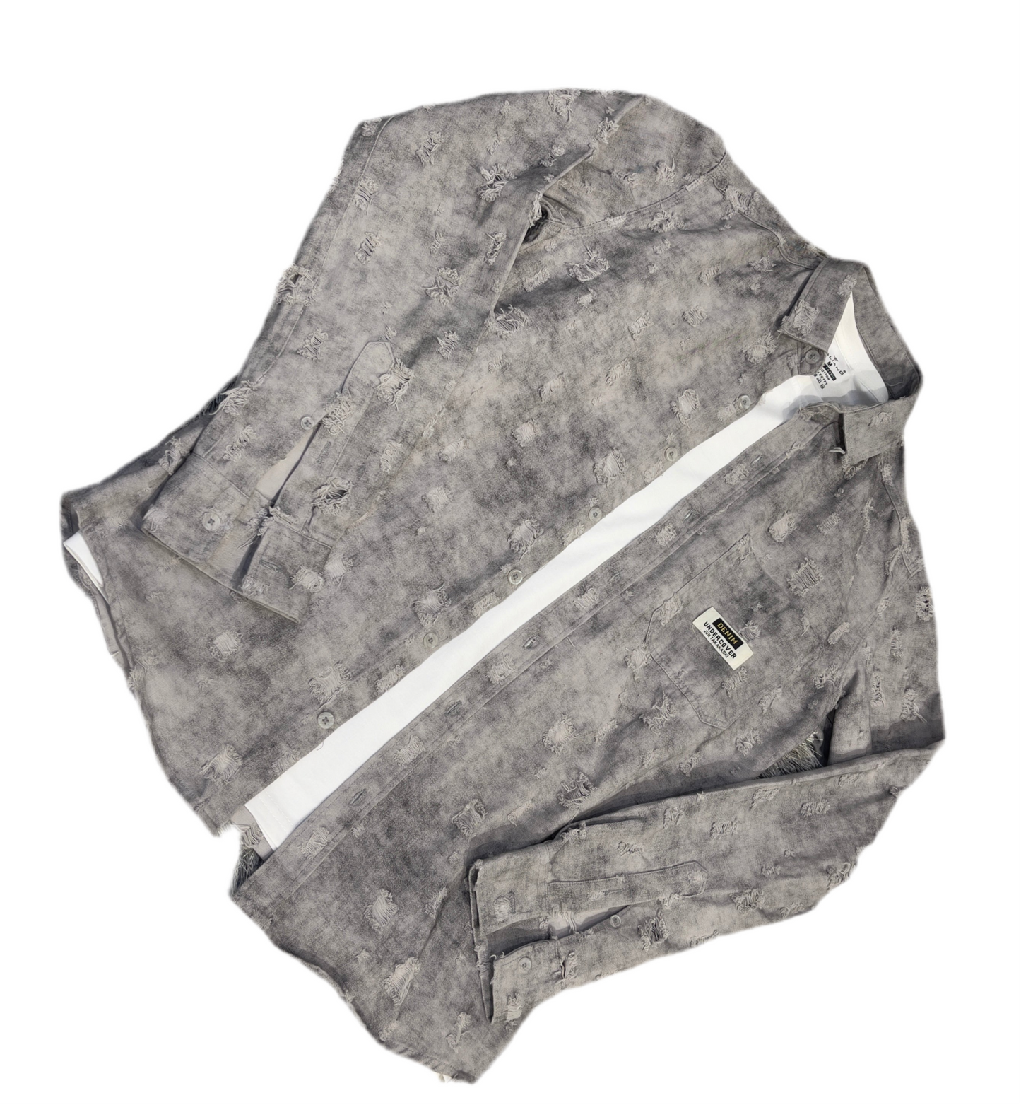 Cutting jeans shirt