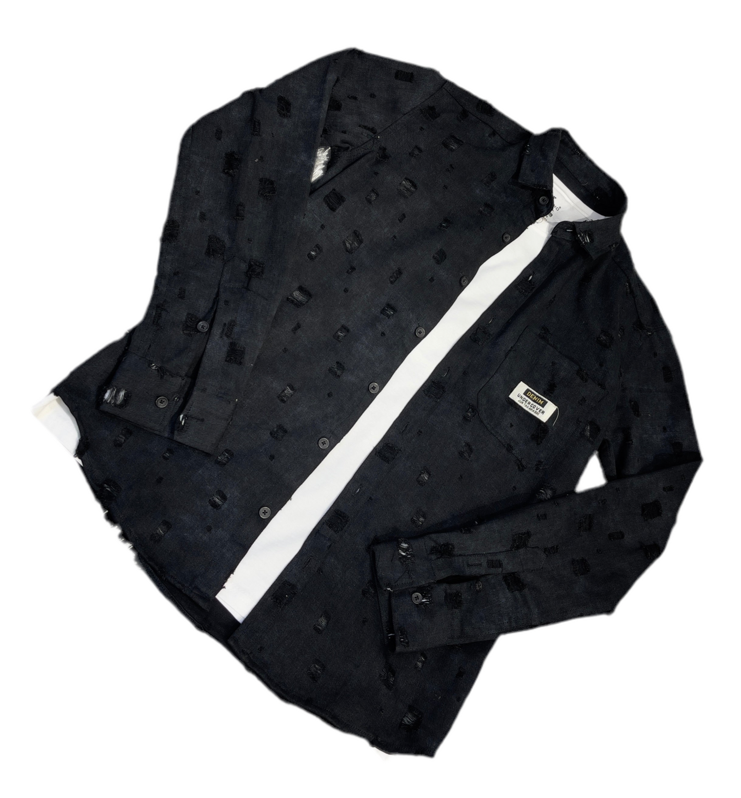 Cutting jeans shirt