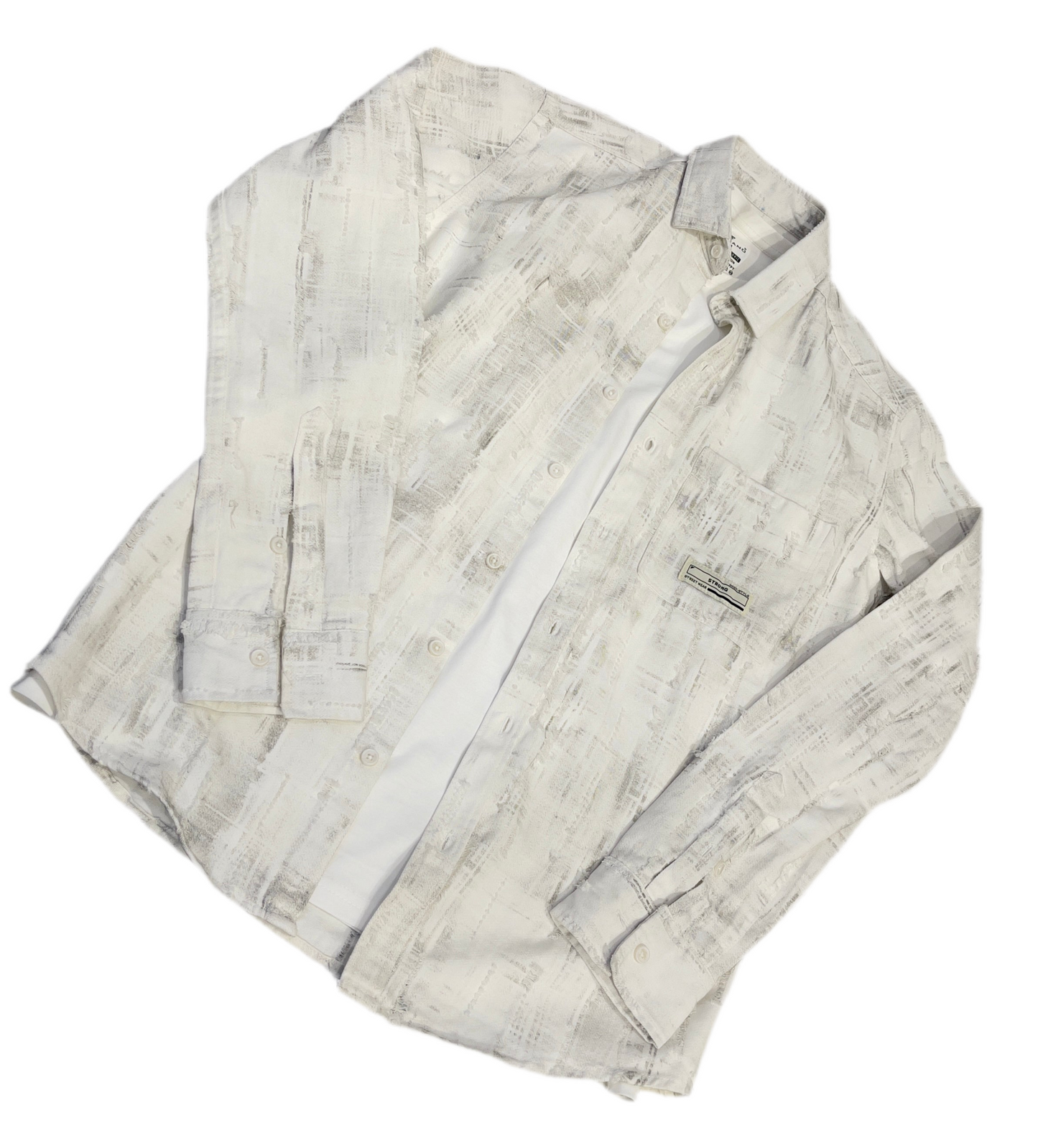 Cutting jeans shirt