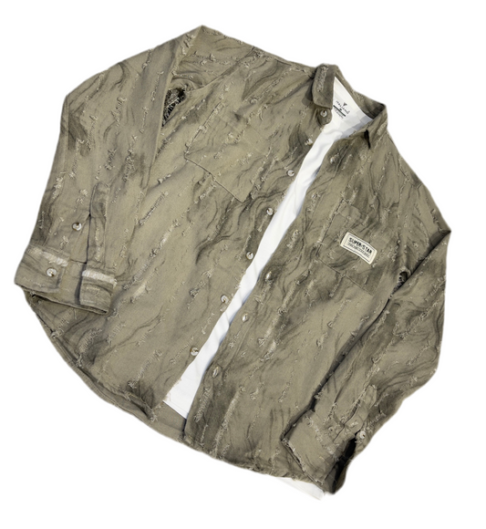 Cutting jeans shirt