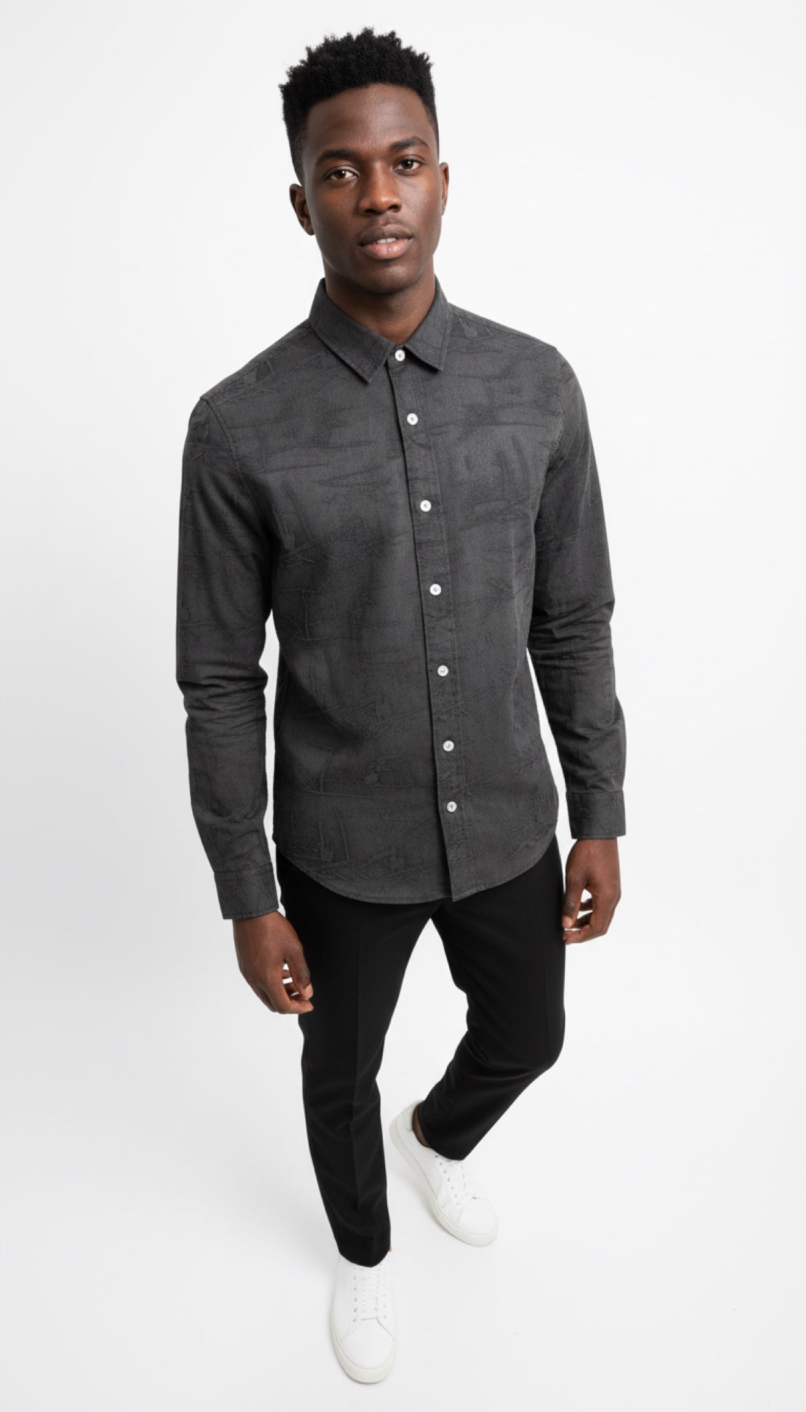 KIT Textured Print Casual Shirt