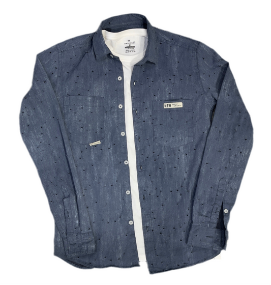 Cutting jeans shirt
