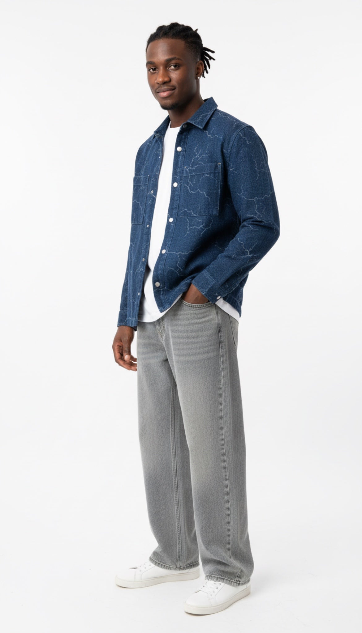 KIT Lightning Print Denim Shirt