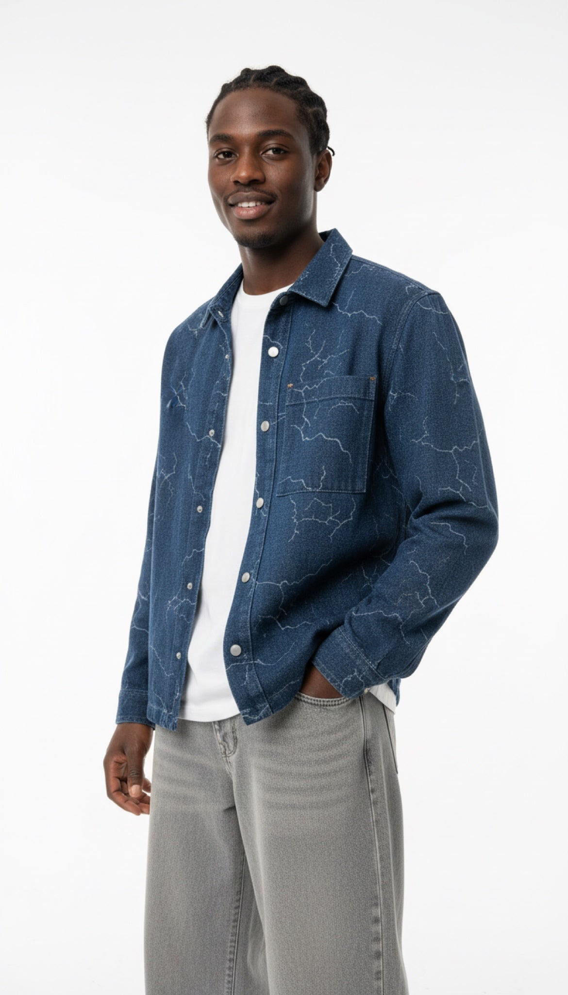 KIT Lightning Print Denim Shirt