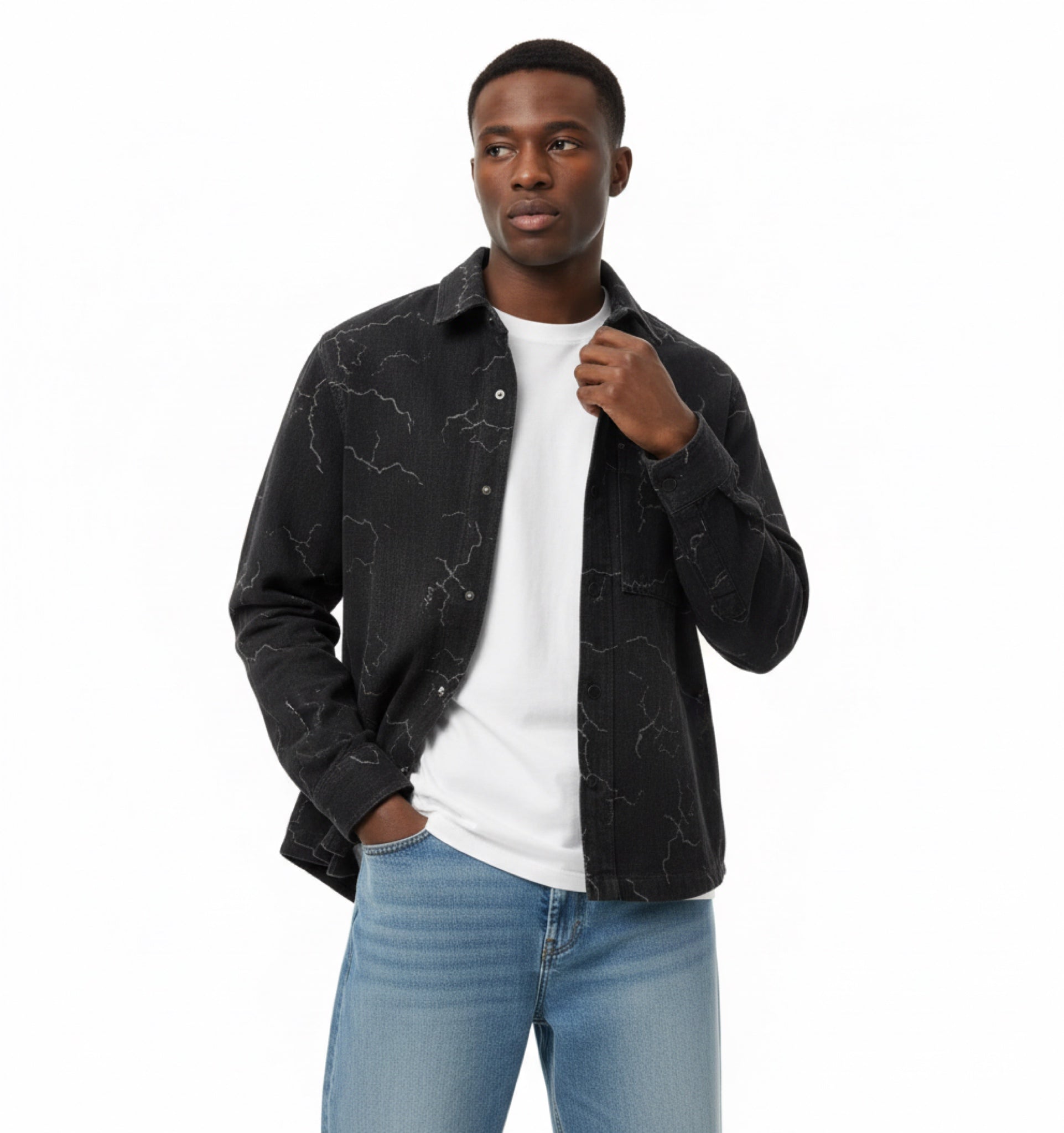 KIT Lightning Print Denim Shirt